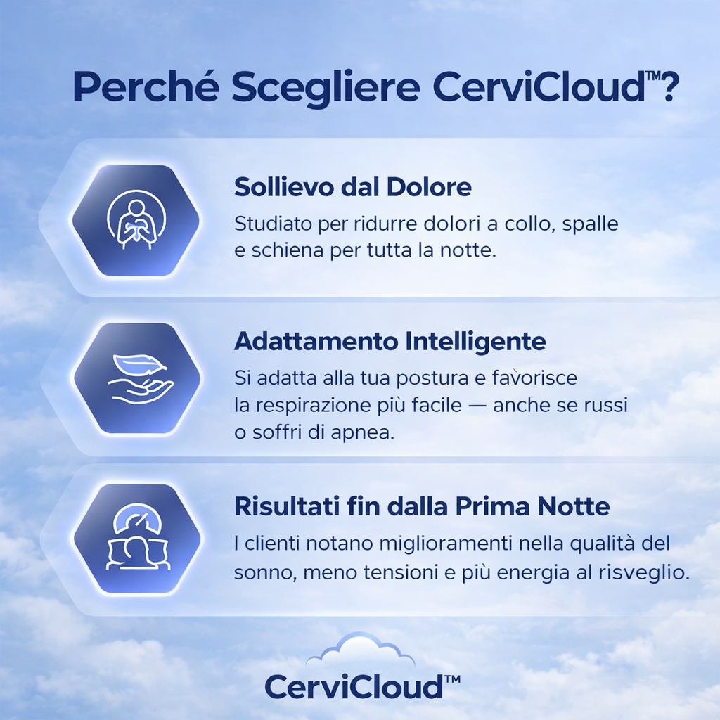 CerviCloud™ – Cuscino Ortopedico 2 in 1