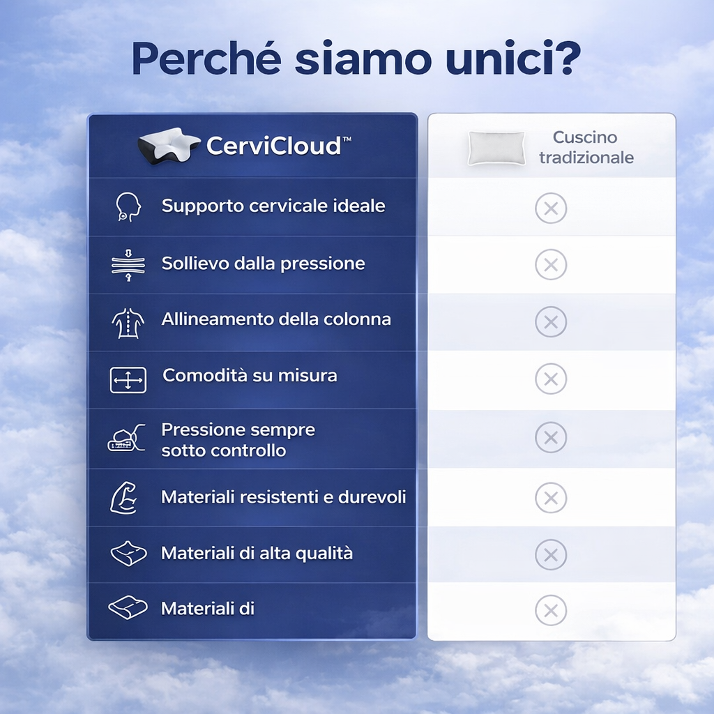 CerviCloud™ – Cuscino Ortopedico 2 in 1